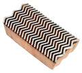 Hand Carved Wooden Printing Block Chevron 1pc