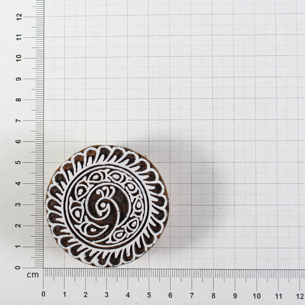 Hand Carved Wooden Printing Block Ethnic Peacock W 2inch X L 2inch 1pc