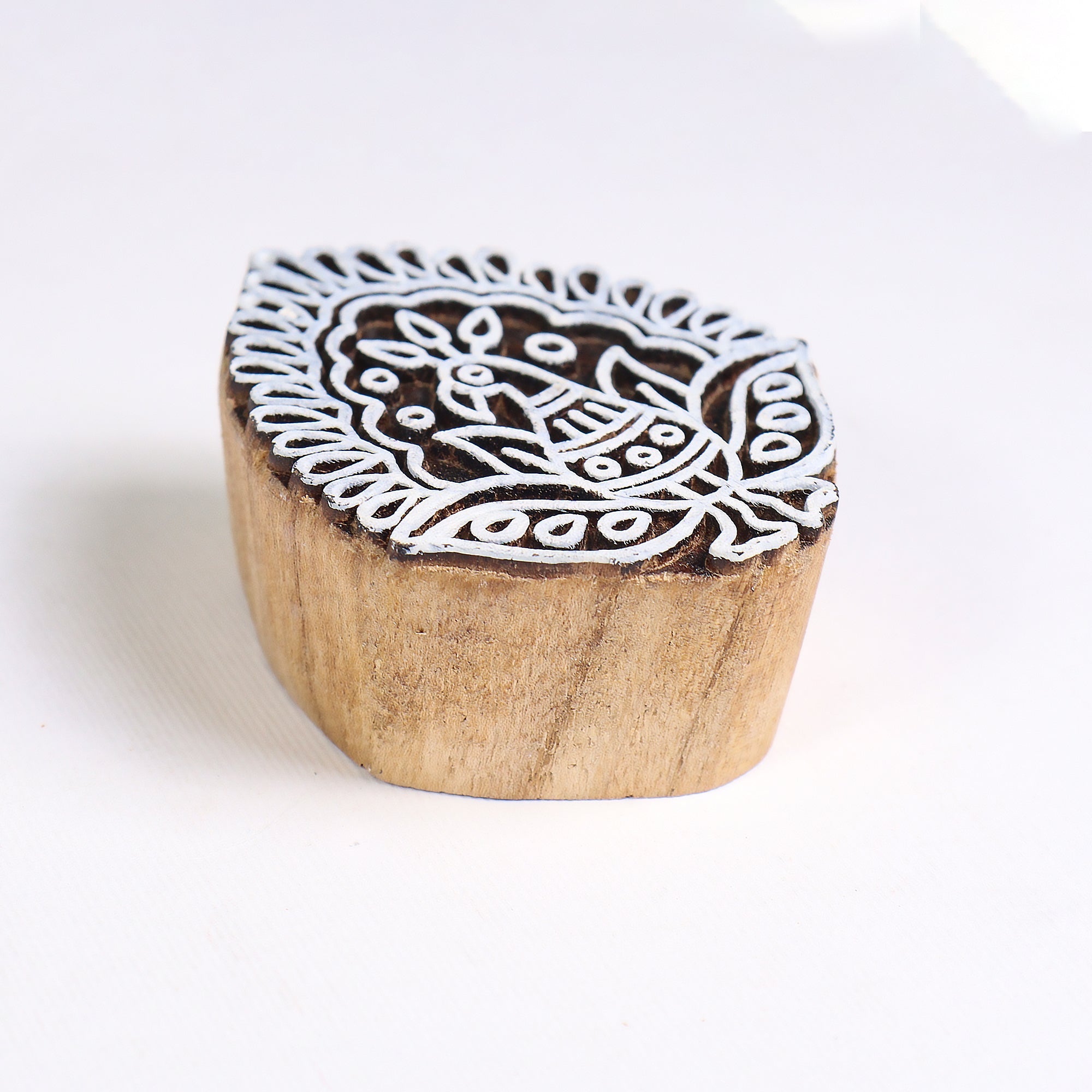 Hand Carved Wooden Printing Block Pretty Peacock W 2inch X L 2.5inch 1pc