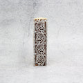 Hand Carved Wooden Printing Block Blooming Wine Border W 1inch X L 4inch 1pc