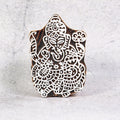 Hand Carved Wooden Printing Block Ganesha - 2 X 3 Inches