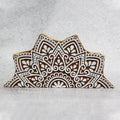 Hand Carved Wooden Printing Block Rising Sun Mandala W 2.25inch X L 5.5inch 1pc
