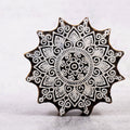 Hand Carved Wooden Printing Block Ethnic Mandala W 5.5inch X L 4.5inch 1pc