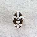 Hand Carved Wooden Printing Block Fleur-De-Lis W 1inch X L 1inch 1pc