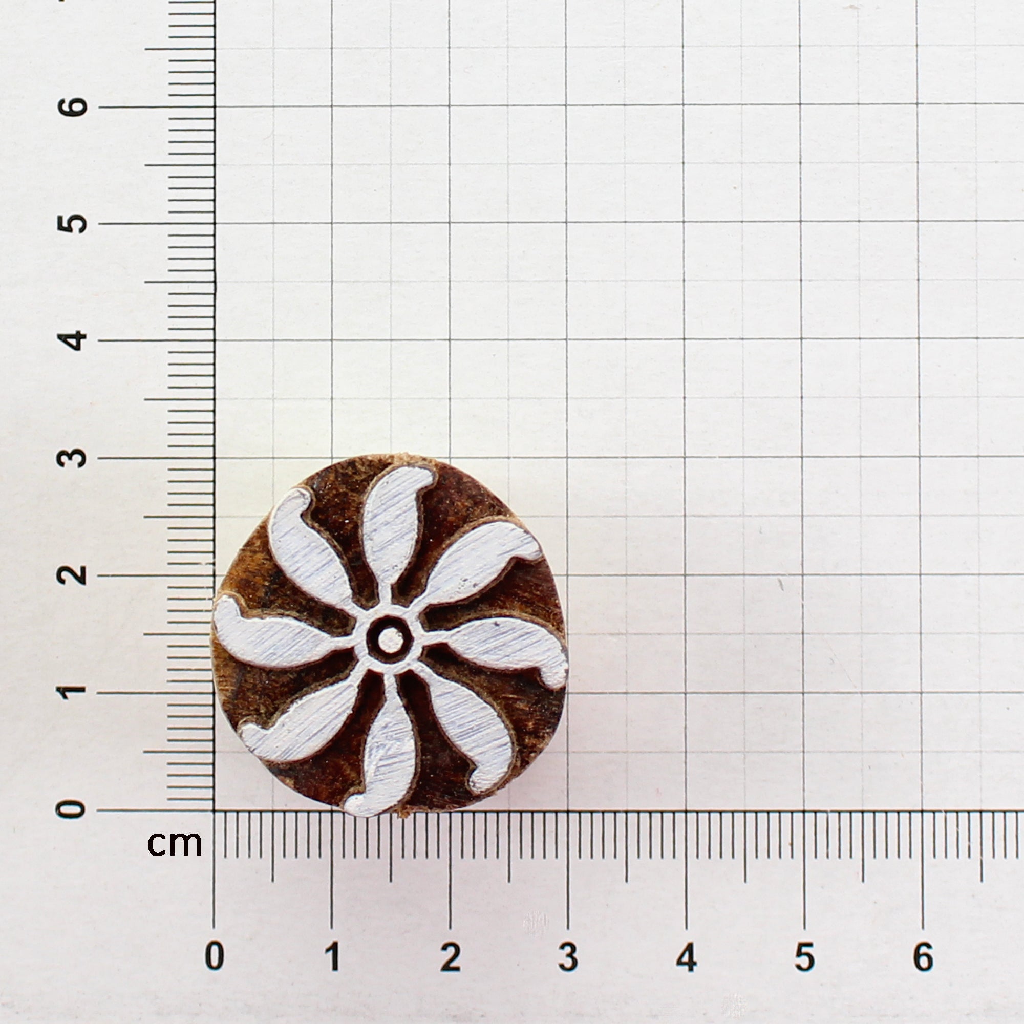 Hand Carved Wooden Printing Block Jasmine W 1inch X L 1inch 1pc