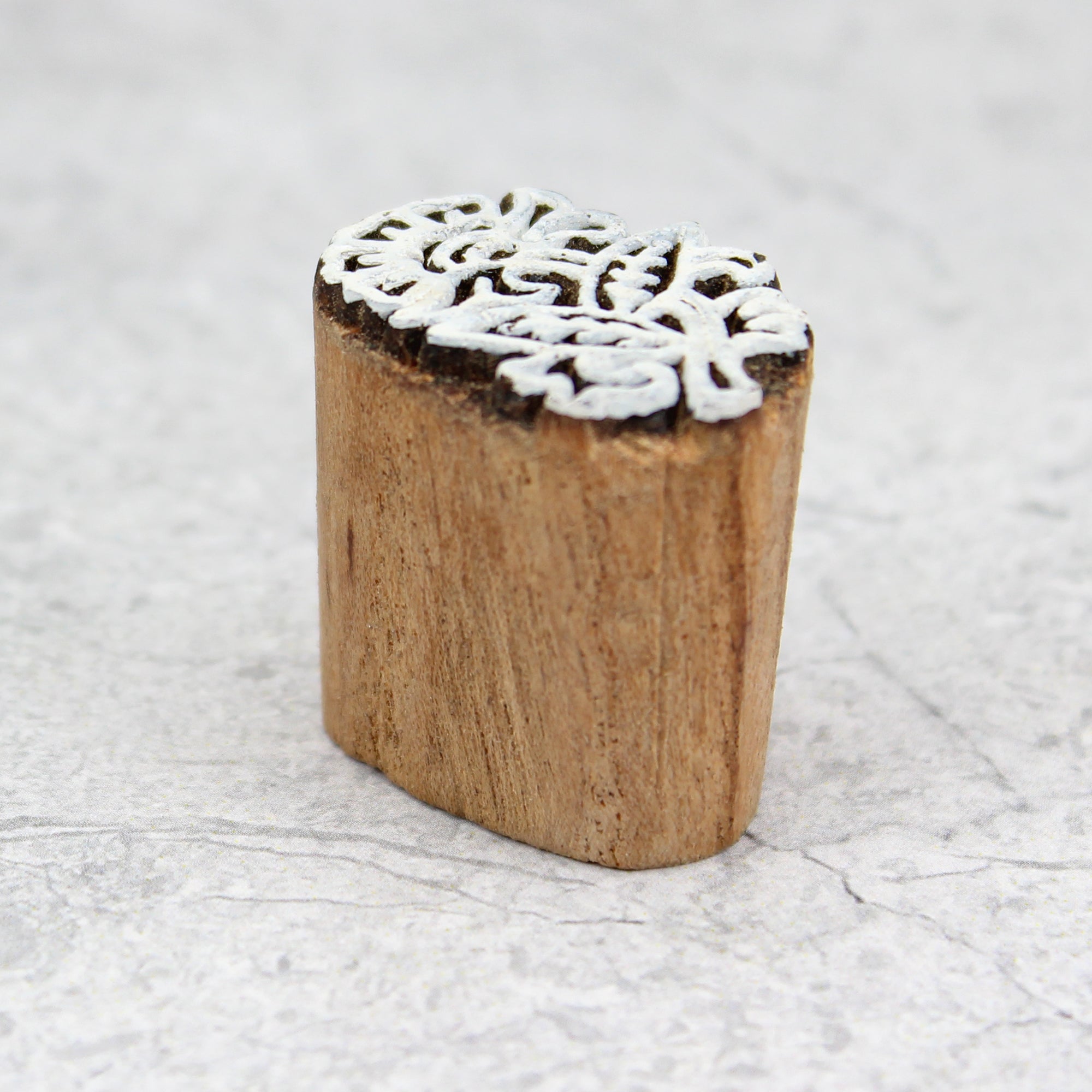 Hand Carved Wooden Printing Block Meadow Flower W 1inch X L 1inch 1pc