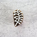 Hand Carved Wooden Printing Block Wild Fern W 1inch X L 1inch 1pc