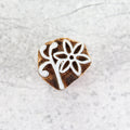 Hand Carved Wooden Printing Block Small Meadow Flower W 1inch X L 1inch 1pc
