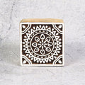 Hand Carved Wooden Printing Block Mandala Elegance W 2inch X L 2inch 1pc
