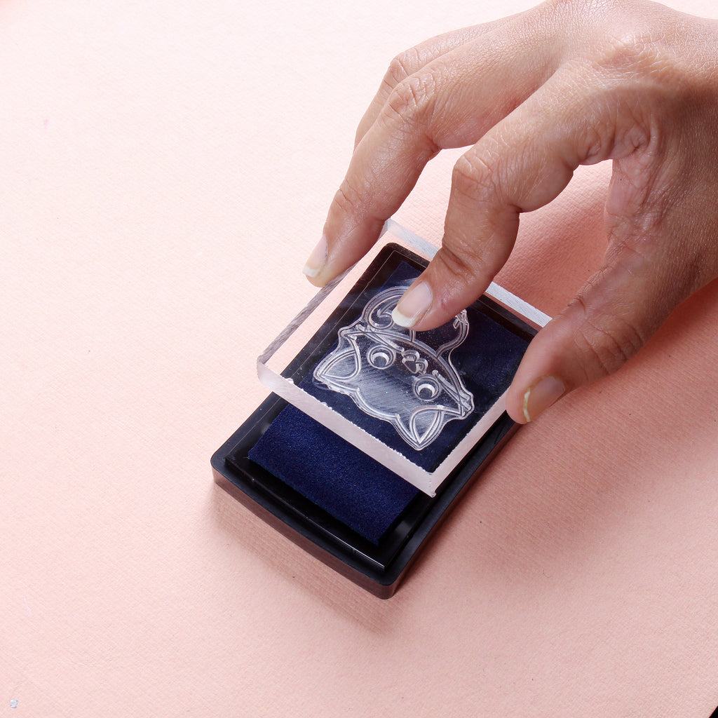 Acrylic Stamping Block 10mm 3inch X 2 inch Clear 1 pc