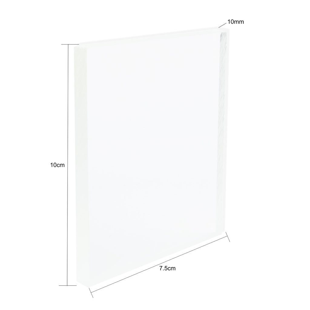 Acrylic Stamping Block 10mm 4inch X 3 inch Clear 1 pc