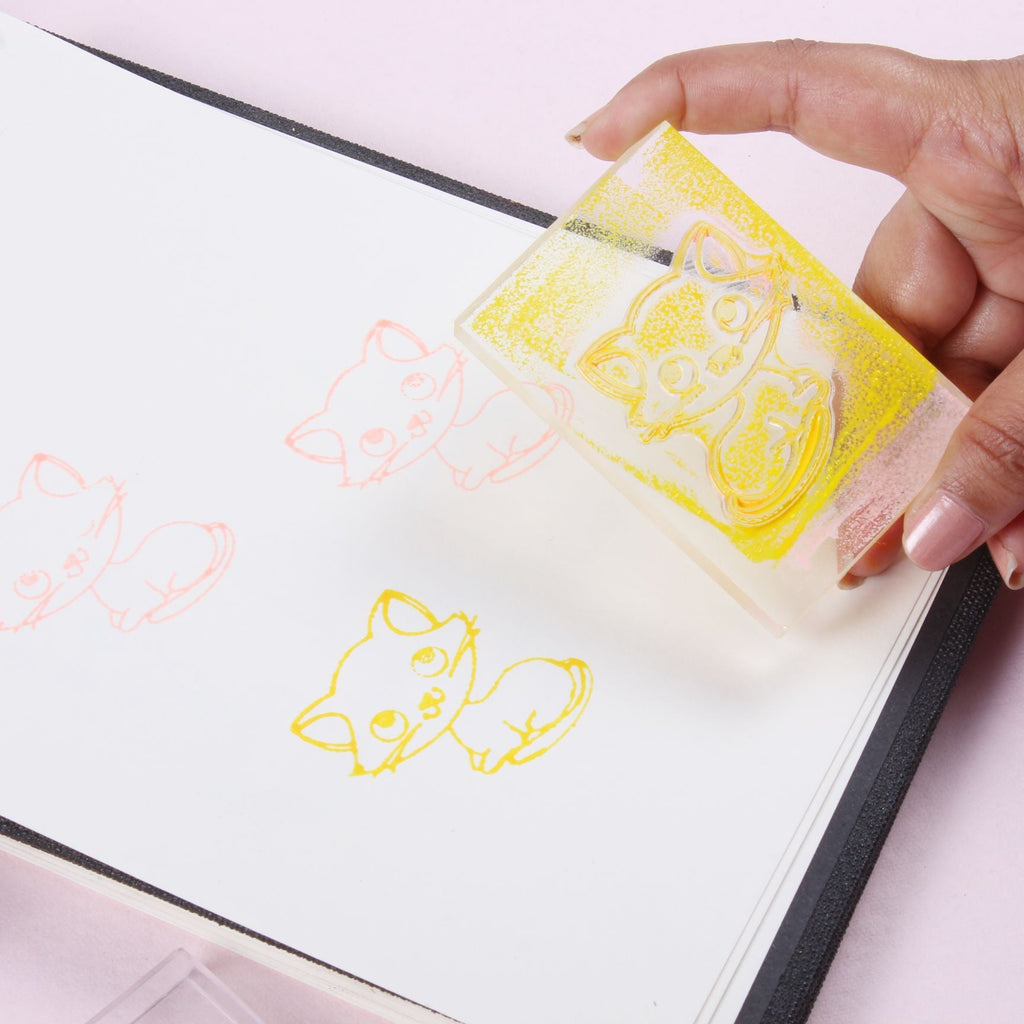 Acrylic Stamping Block 10mm 4inch X 3 inch Clear 1 pc