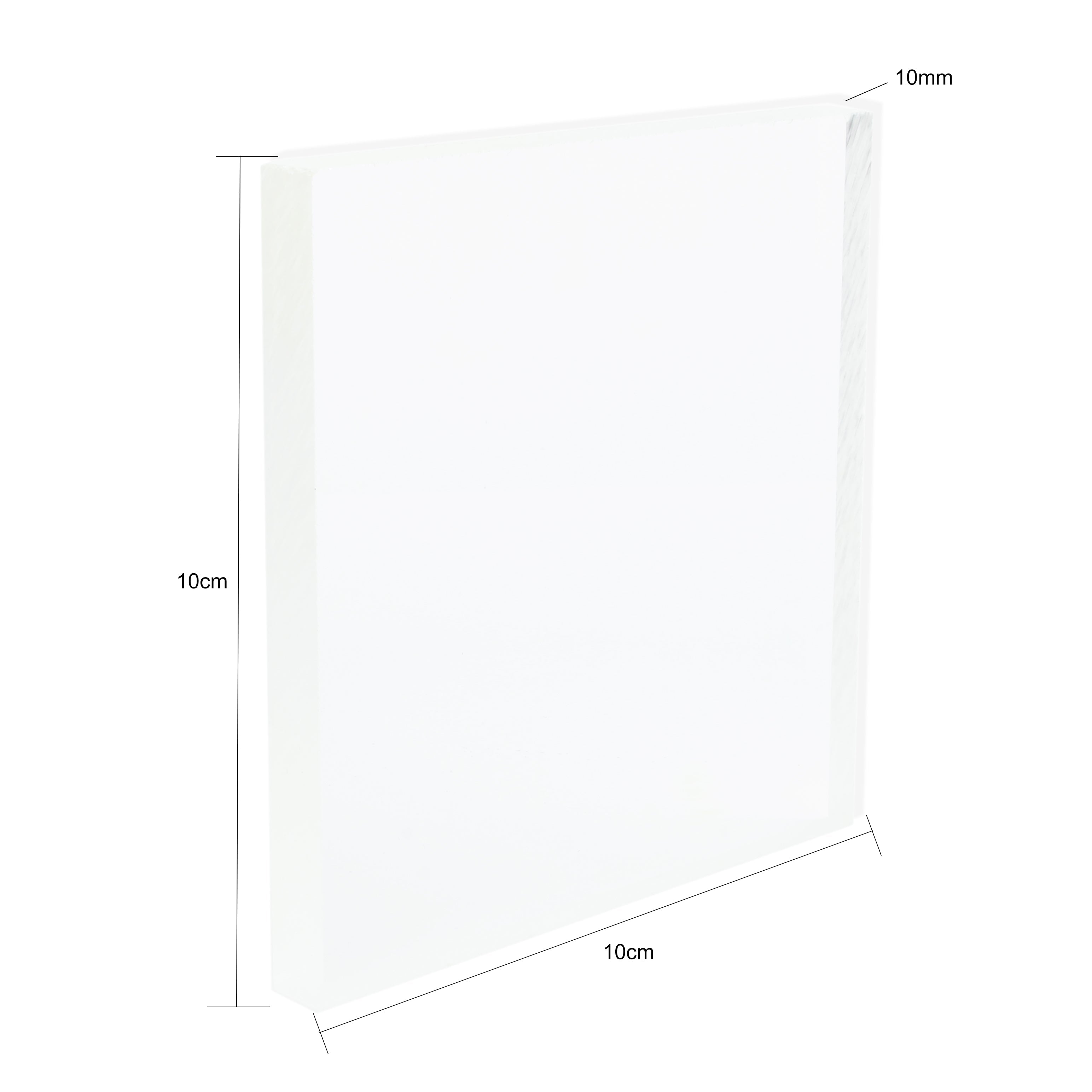 Acrylic Stamping Block 10mm 4inch X 4 inch Clear 1 pc