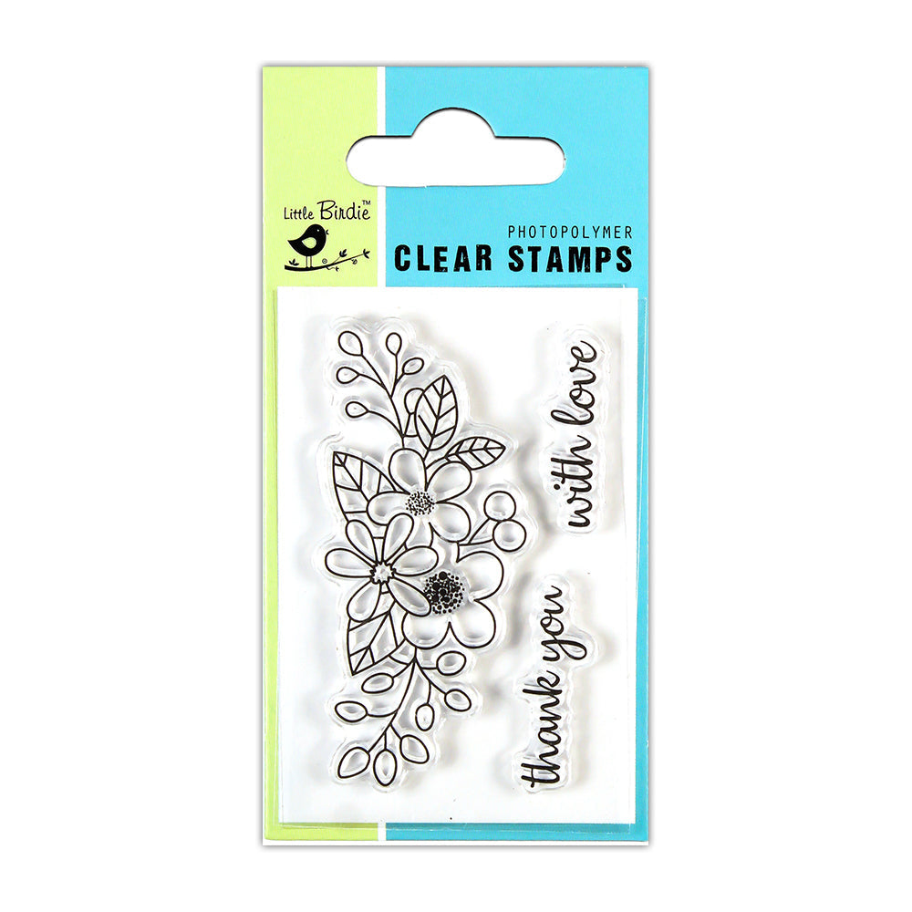 Clear Stamp Gratitude 2Inch X 3Inch 3Pcs