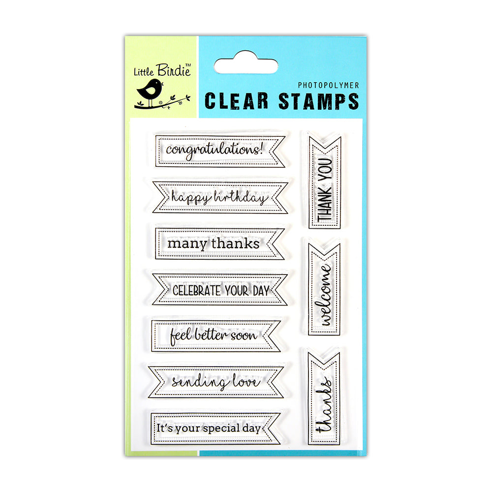 Clear Stamp Greeting Bulletin 4.5Inch X 6.5Inch 10Pc