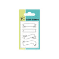 Clear Stamps Scroll Banner 3Inch X 2Inch 4Pc