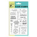 Clear Stamps Handmade With Love 4.5Inch X 6.5Inch 22Pc