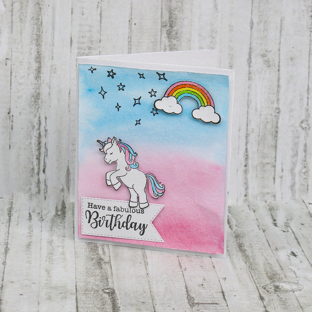 Clear Stamp 4Inch X 6Inch Unicorn Dreams 14Pc