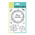 Christmas Clear Stamp - Merry Christmas, 4inch x 6inch, 9Pc