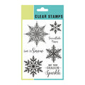 Christmas Clear Stamp - Snowflake Kisses, 4inch x 6inch, 7Pc