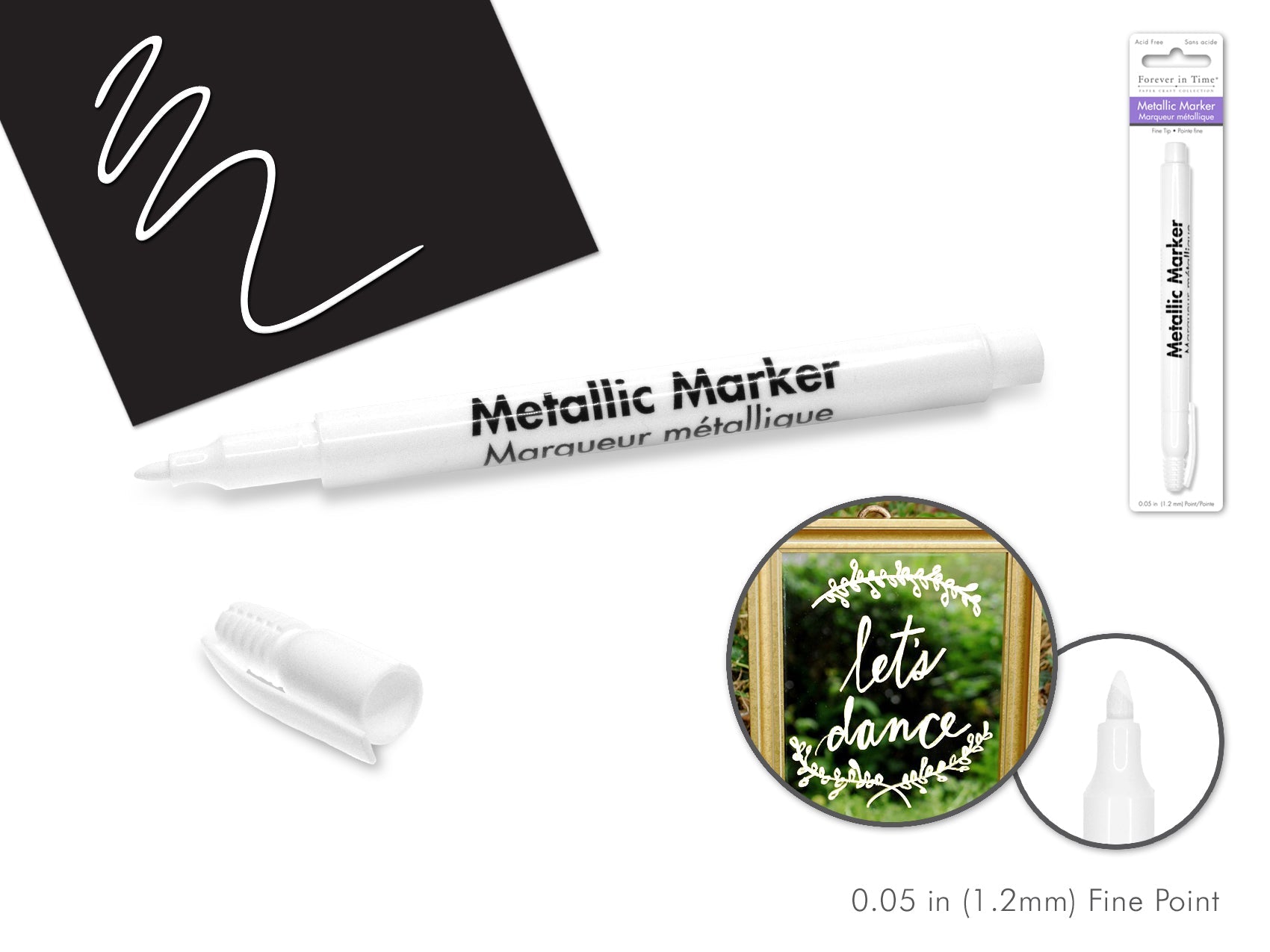 Metallic Marker 1.2Mm Fine Point White Mc