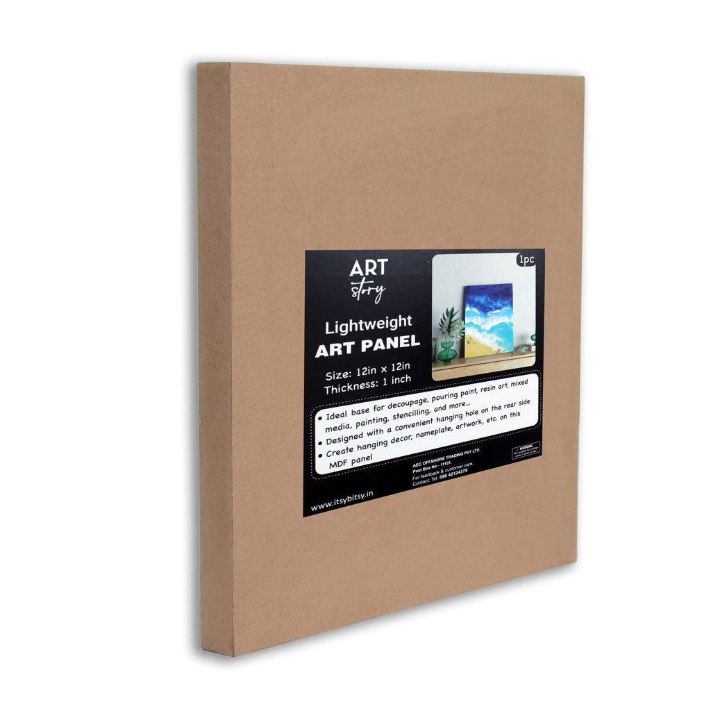 MDF Light Weight Art Panel 12 X 12 X 1Inch 5.5Mm Thick 1Pc Sw Lb