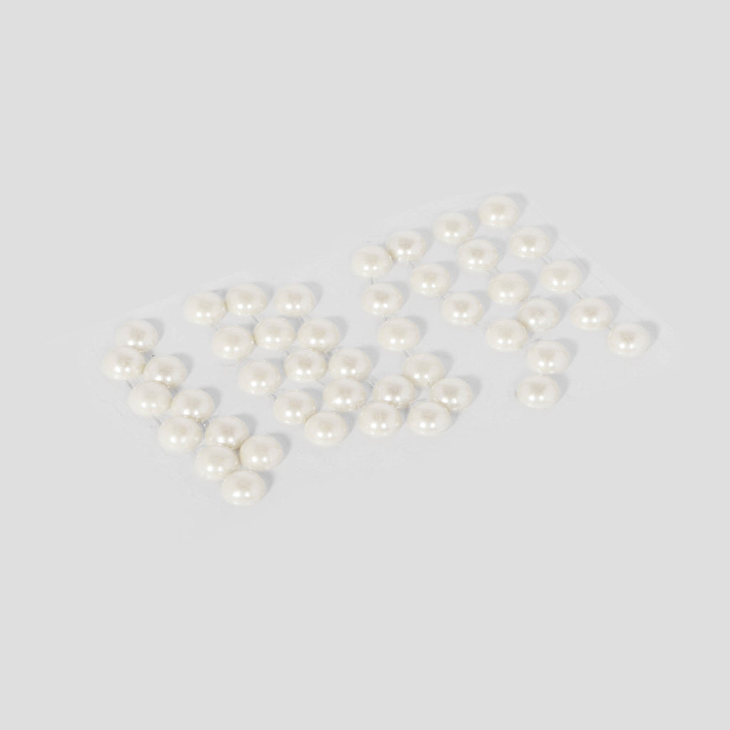 Plastic Half Pearl 12Mm 9Strips 45Pcs Cream 1Pk
