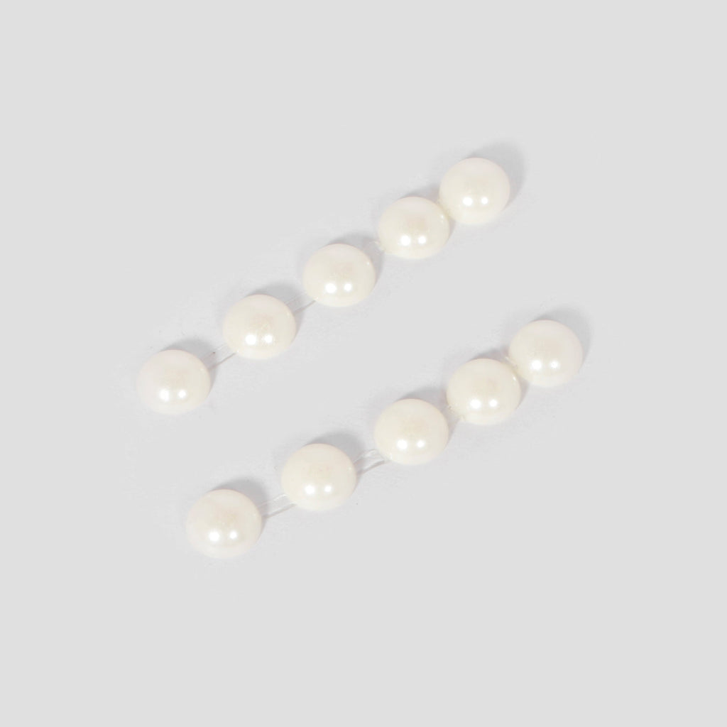 Plastic Half Pearl 12Mm 9Strips 45Pcs Cream 1Pk