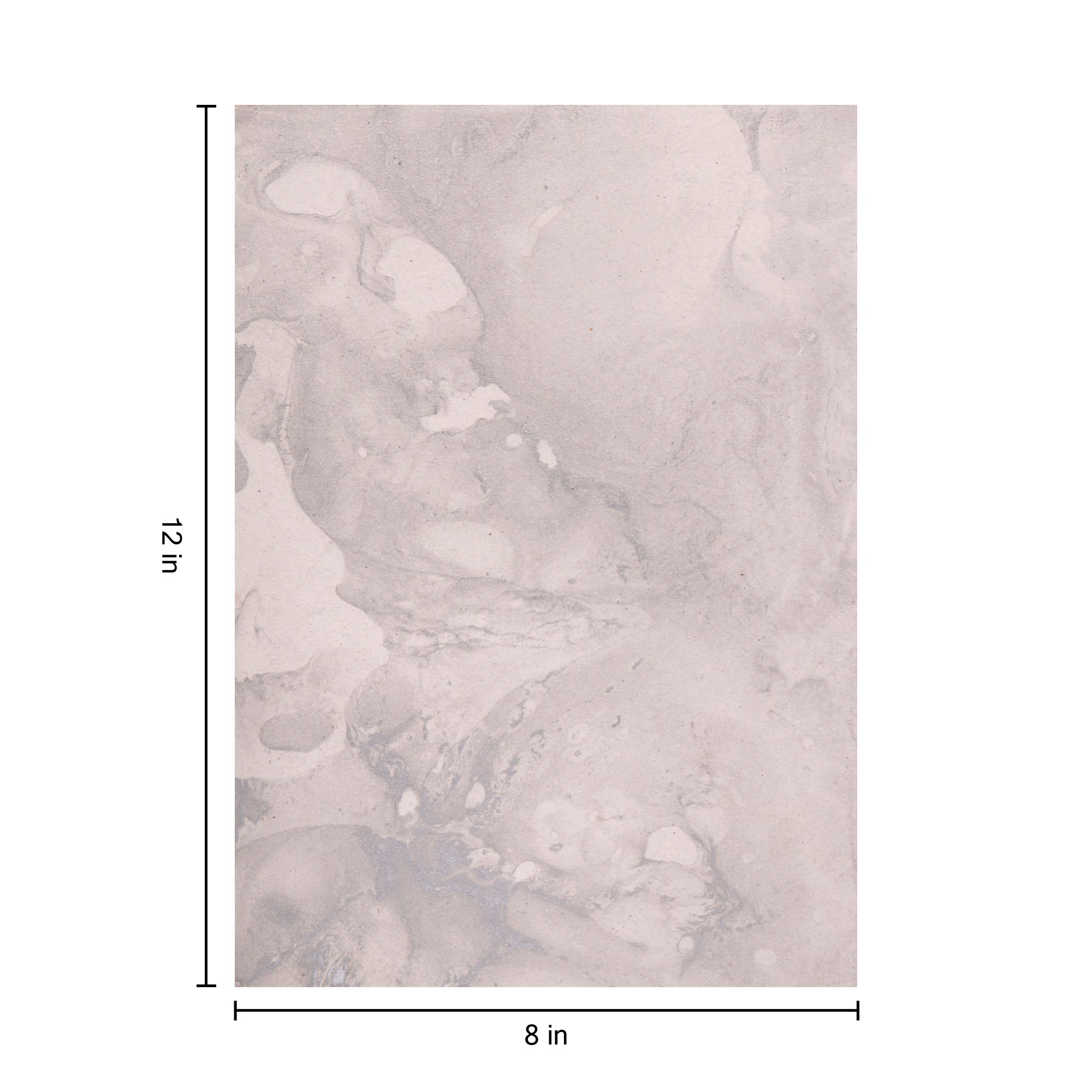 Marbled Paper Shimmery Silver A4 1Sheet Lb