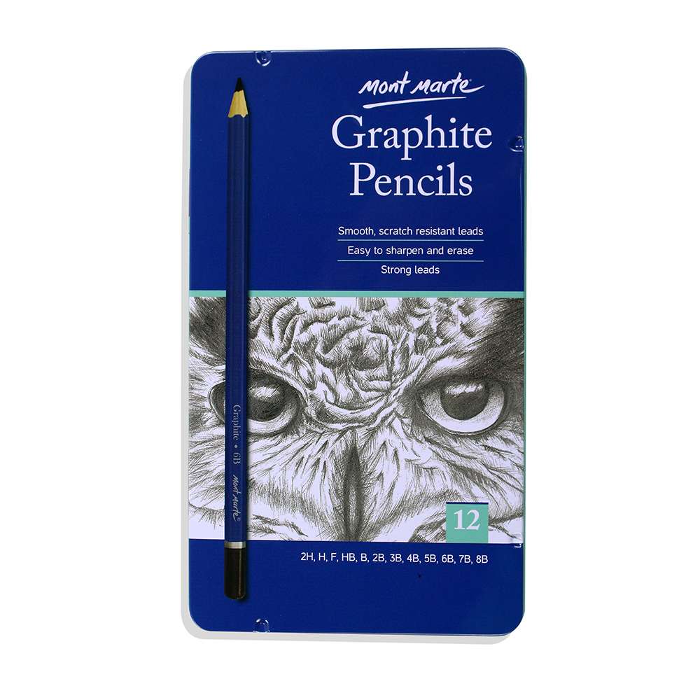Graphite Pencils Tin Mpn0114 12Pc Mm