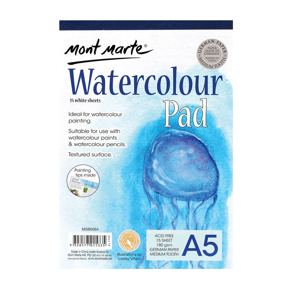 Watercolour Pad A5 180Gsm Msb0064 15Sheet Mm