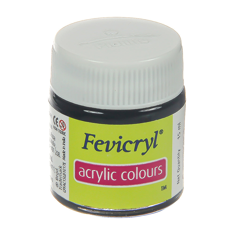 Fevicryl Acrylic Colours Black 15Ml Bottle