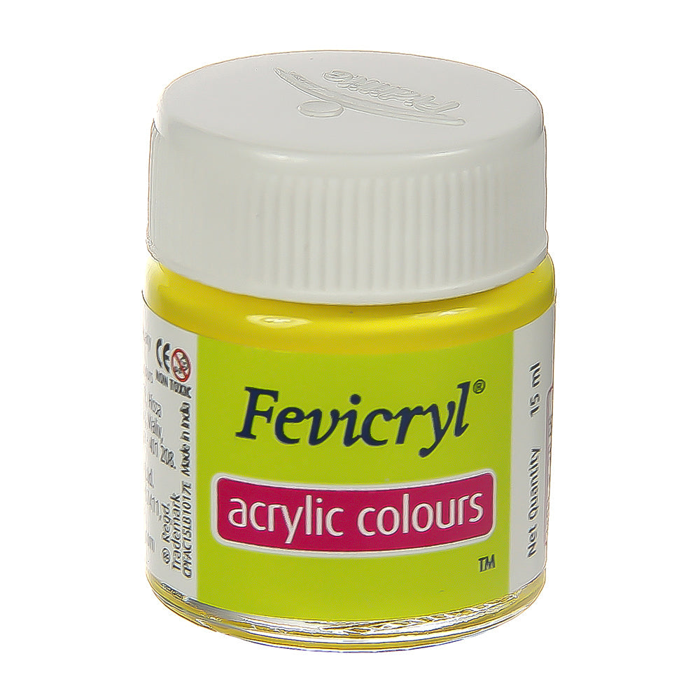 Fevicryl Acrylic Colours Lemon Yellow 15Ml Bottle
