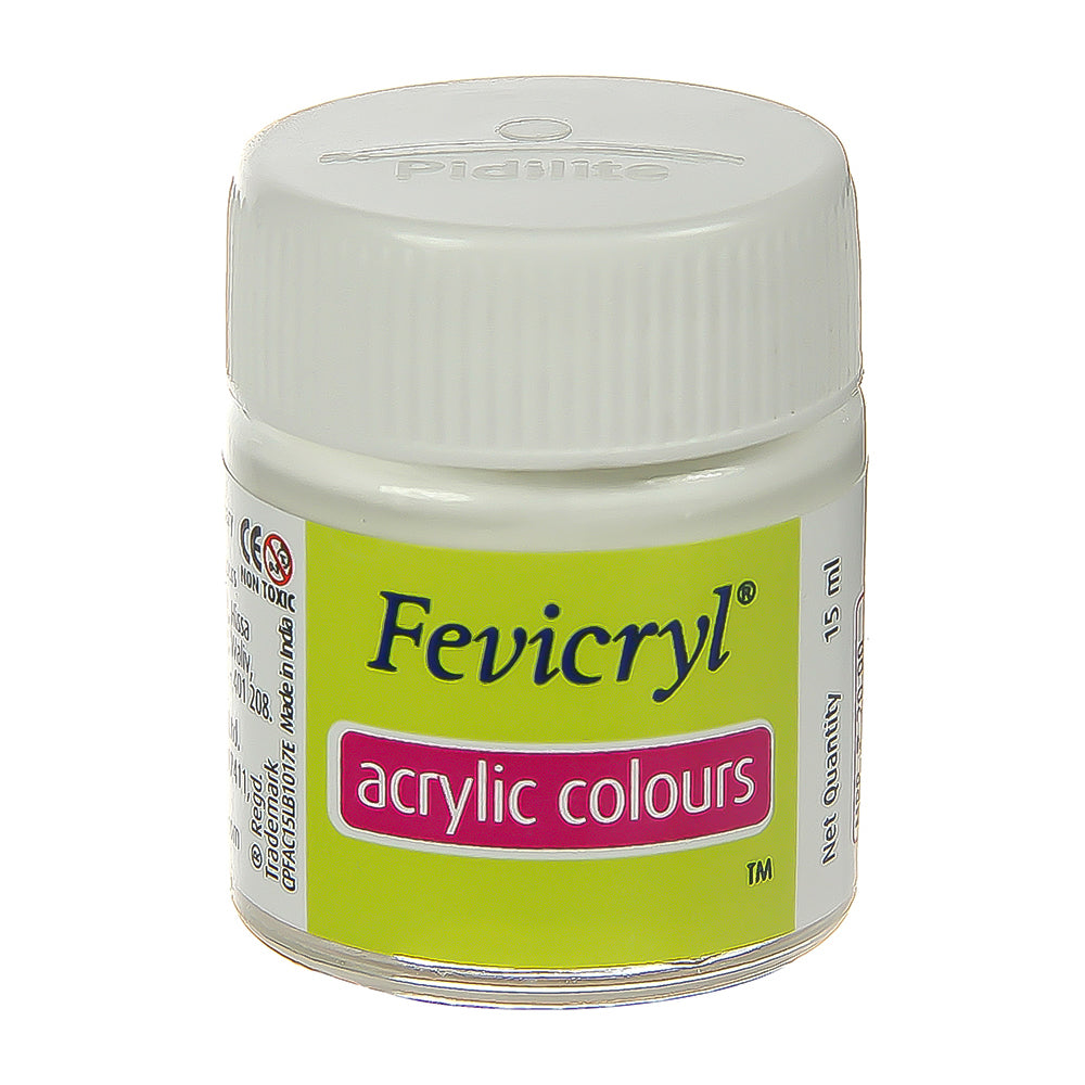 Fevicryl Acrylic Colours White 15Ml Bottle