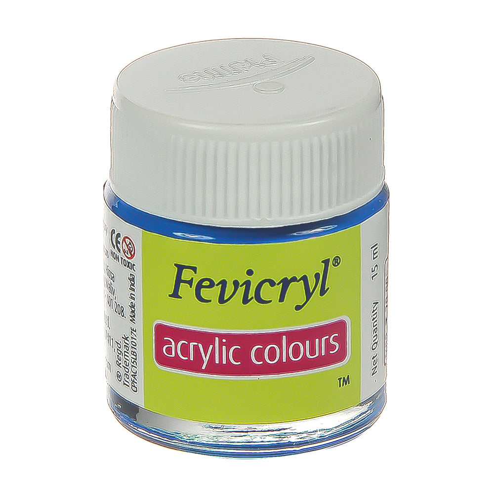 Fevicryl Acrylic Colours Cerulean Blue 15Ml Bottle