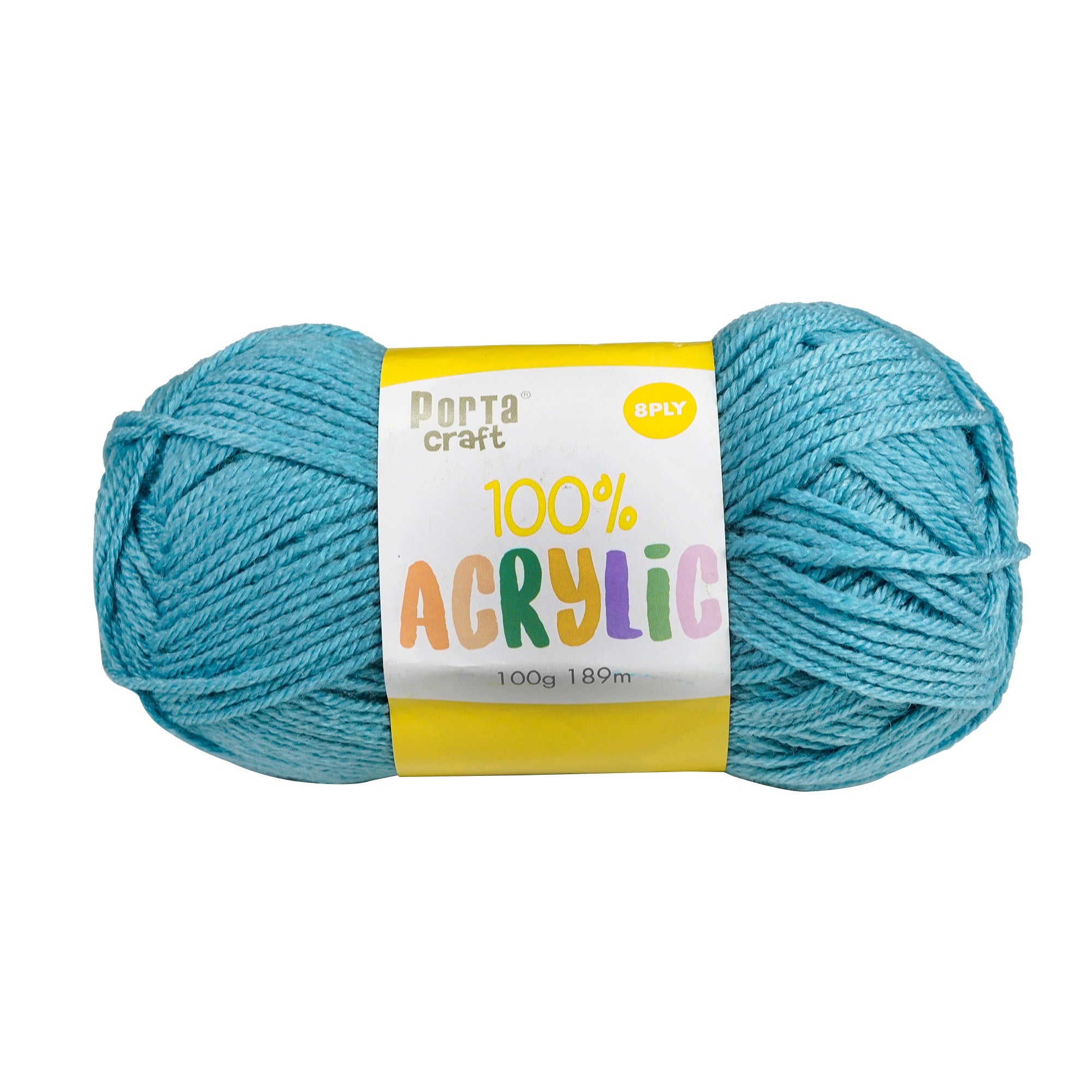 Porta Craft Acrylic Yarn 100% 100Gm 189M 8Ply Aqua