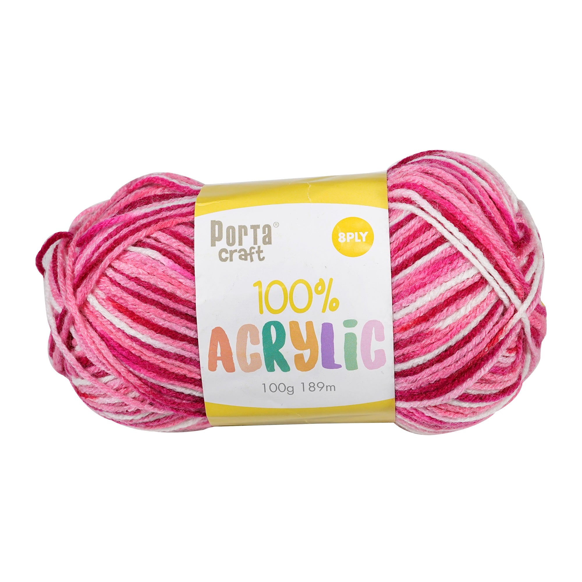 Porta Craft Acrylic Yarn 100% 100Gm 189M 8Ply Multi Sea Shimmer