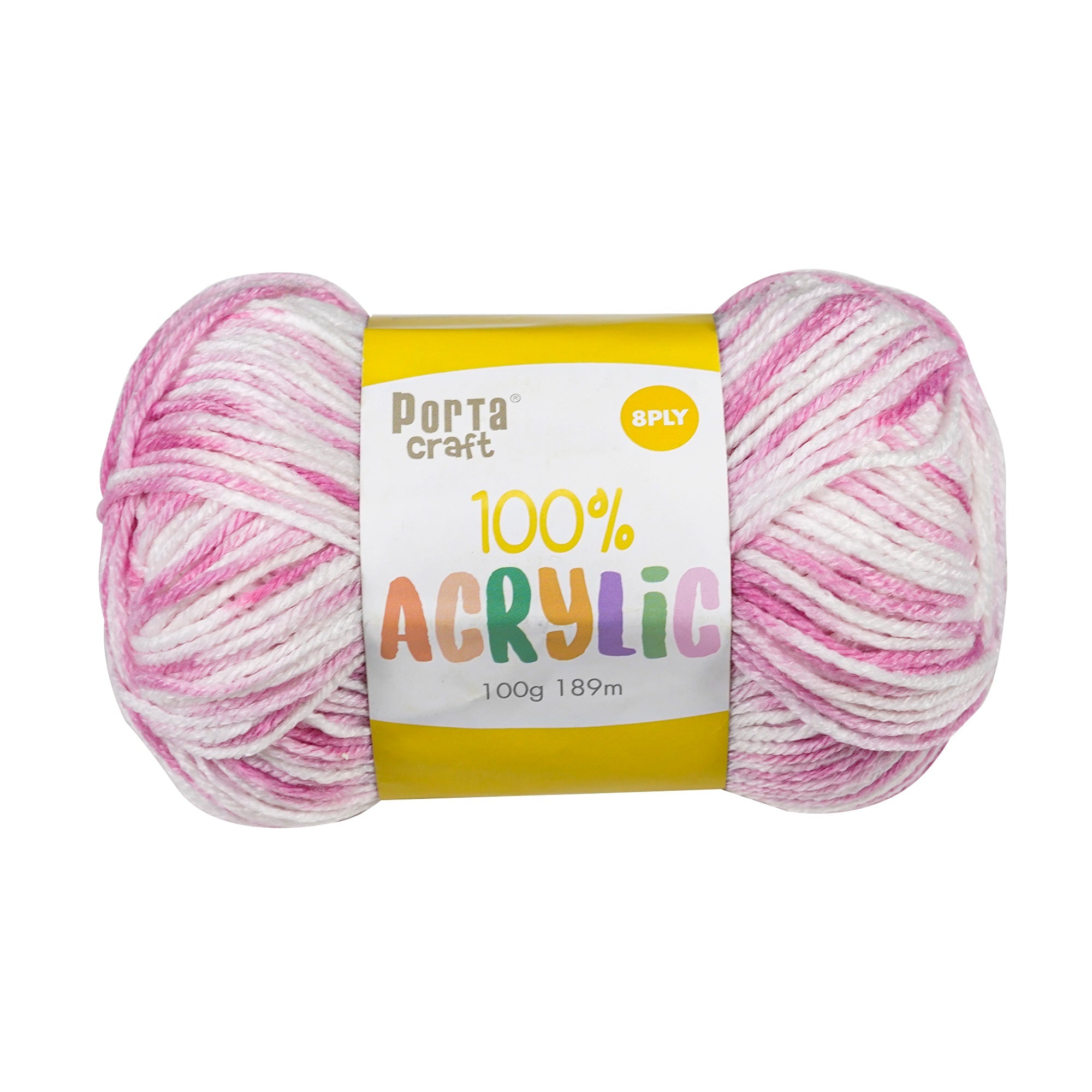 Porta Craft Acrylic Yarn 100% 100Gm 189M 8Ply Multi Sea Shimmer