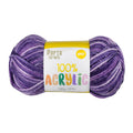 Porta Craft Acrylic Yarn 100% 100Gm 189M 8Ply Multi Purple Popper