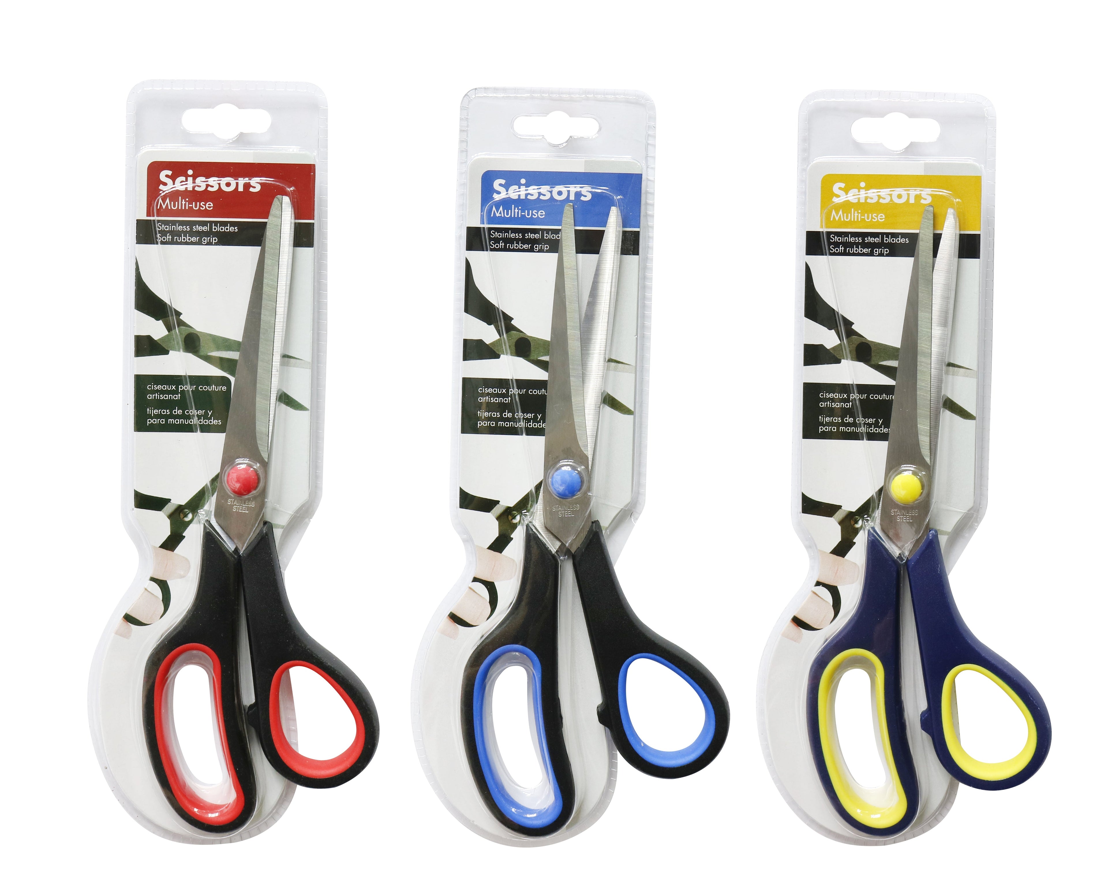 Scissor Rubber Grip Big Qh0040 1Pc Blister Ub