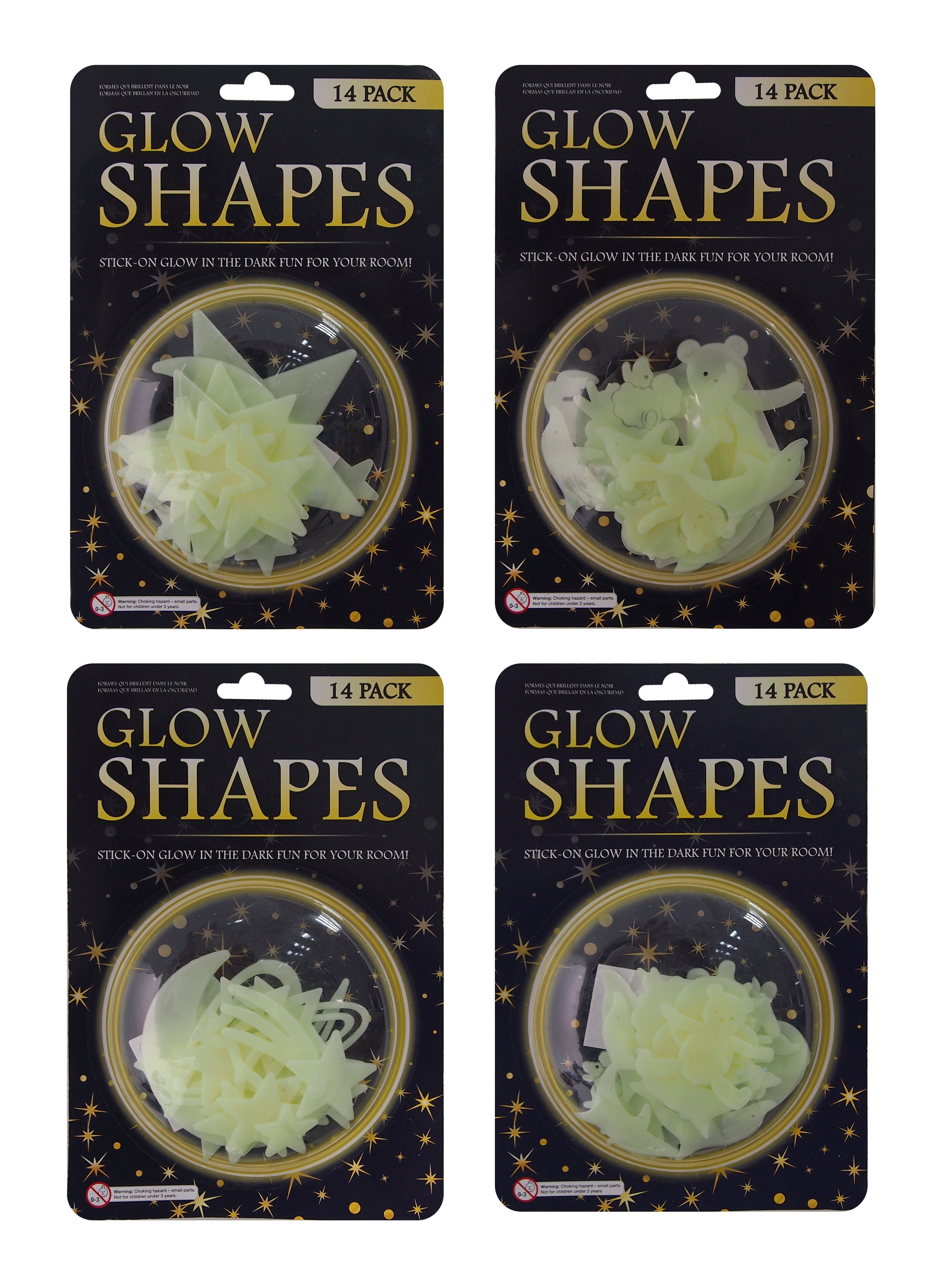 Glow In The Dark Shapes Tn14741 Pack Blister