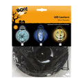 LED Lantern - Black, 20cm Diameter, 1pc