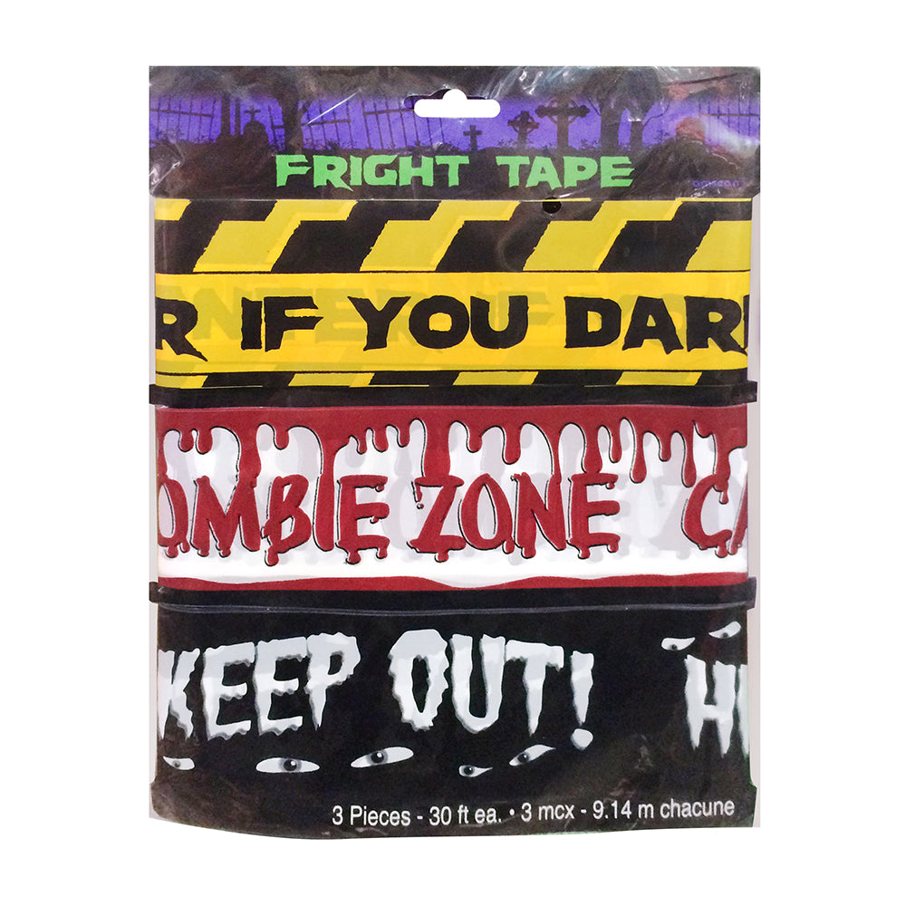 Warning Fright Tape - 3m each, 1 pack