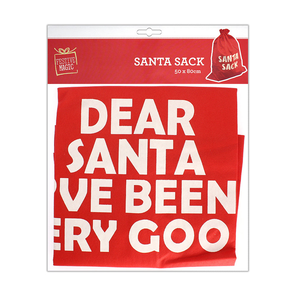 Santa Sack - Dear Santa, 50 X 80Cm, 1Pc