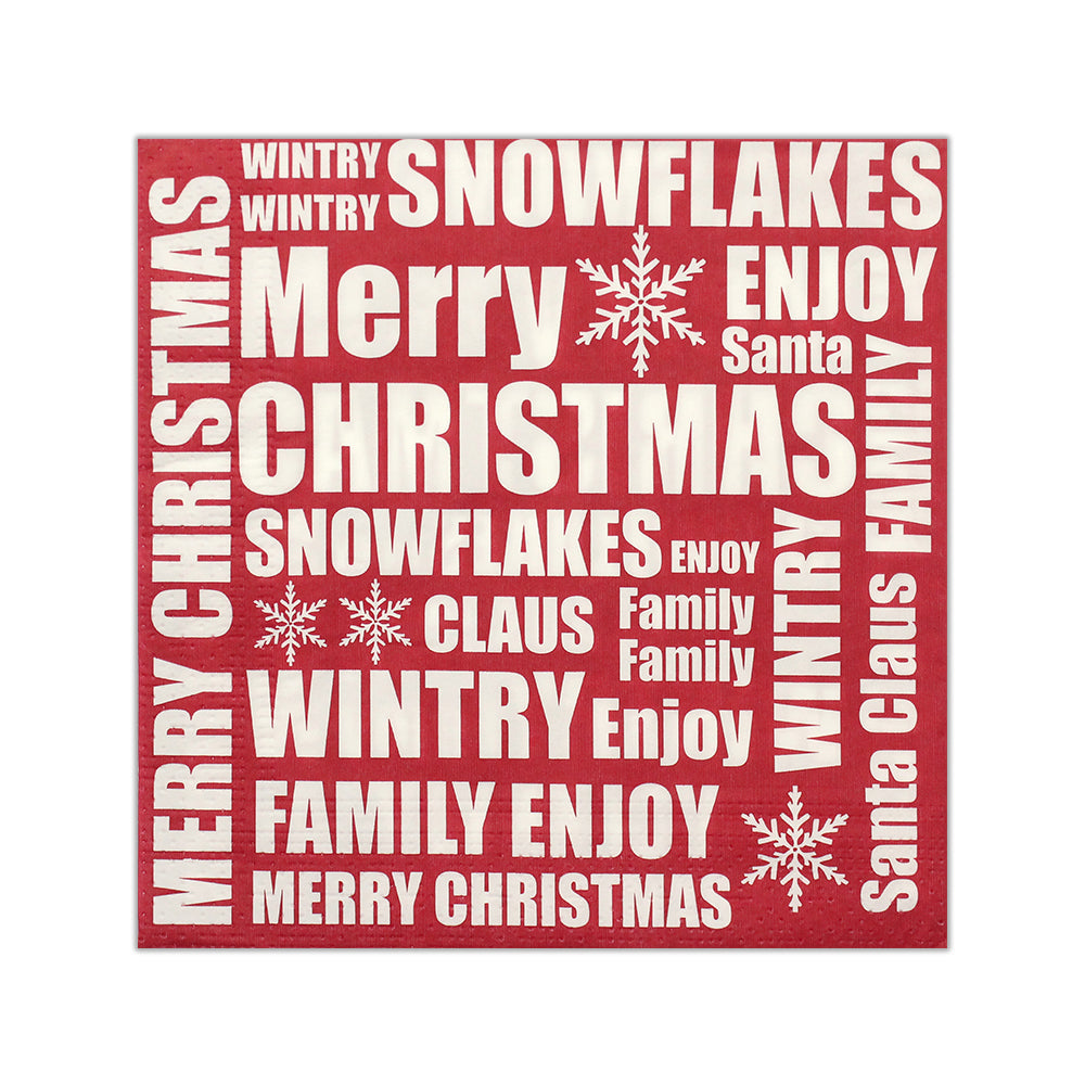 Decoupage Christmas Napkin - Snowflakes, 12x12 inch, 3 Ply, 1pc