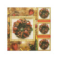 Decoupage Christmas Napkin - Festive Wreath, 12x12 inch, 3 Ply, 1pc