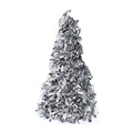 Tinsel Cone Tree - Silver, assorted design 26Cm, 1Pc