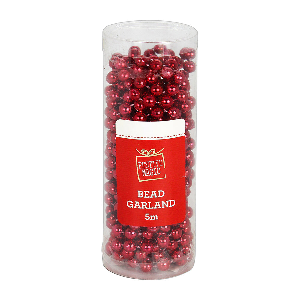 Bead Garland - Red, 5M