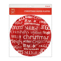Christmas Paper Bowls Greetings 6Pcs