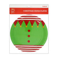 Christmas Paper Plates - Bunting, Pack Of 6Pc